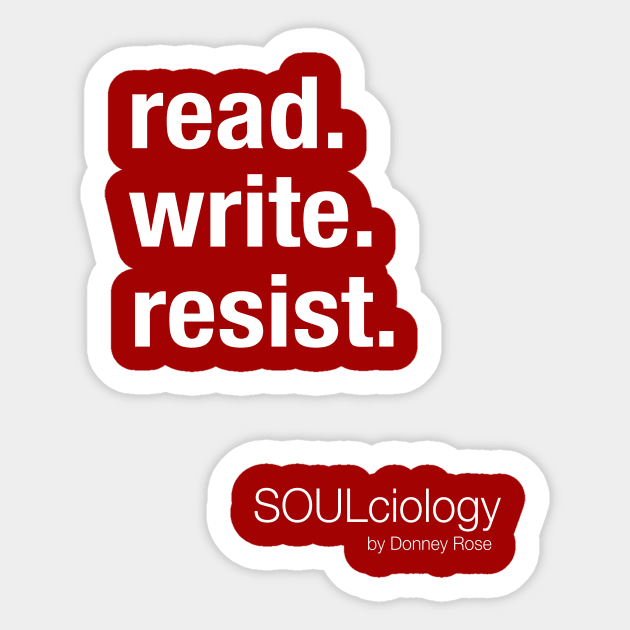 read.write.resist Sticker by DR1980